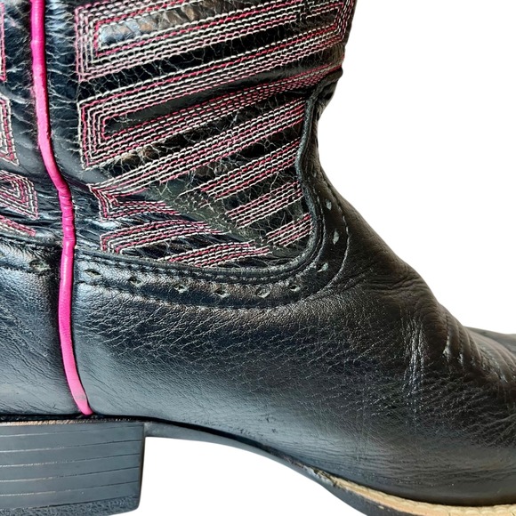 Ariat Outsider 10017368 Black Pink Stitch Western Cowboy Boots Women's 9.5B - Picture 5 of 12